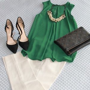 Subtle Pattern Cream Dress Pants